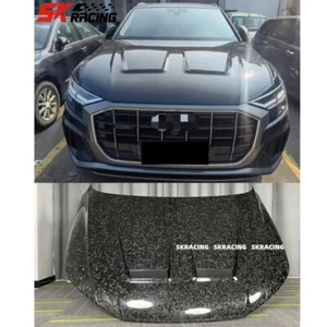 Forged Dry Carbon Front Hood Panel Enginne Cover For 2019 up Audi Q5 Q8 SQ8 RSQ8 - Picture 1 of 24