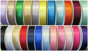 10mm 15mm 25mm 35mm BERISFORDS DOUBLE SATIN RIBBON ONLY £1.59 PER METRE FREEPOST - Picture 1 of 35