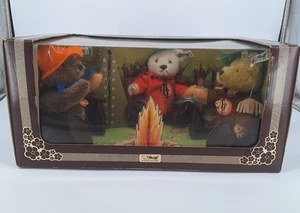 Steiff Nimrod Teddy Bear Set 1983 Limited Edition #4282 Campfire 0210/22 & Box - Picture 1 of 7