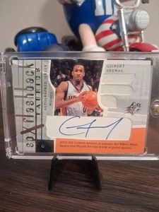2002-03 Upper Deck Gilbert Arenas SPX Flashback Fabrics Autographed Jersey Card - Picture 1 of 2