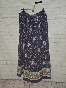 Maxi Falda Floral Púrpura De Colección Talla 2x 18/20 Whimsigoth Bruja Boho CottageCore  - Imagen 1 de 8
