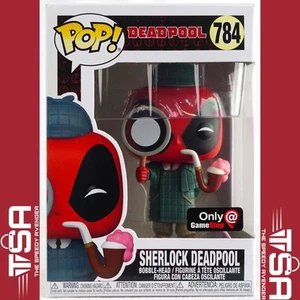 Funko Pop! Marvel SHERLOCK DEADPOOL #784 GameStop Esclusivo 2021 con Protezione - Foto 1 di 9