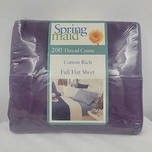 Spring Maid Vintage Full Flat Sheet 200 Thread Count Purple Springmaid - Picture 1 of 2