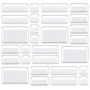 28 Pcs Drawer Organizer Set, 4-Size Bathroom Vanity Trays Makeup Desk Divider... - Bild 1 von 6