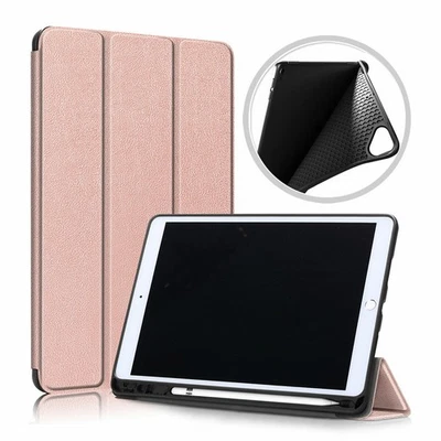 Folio Tri-Fold Stand Leather Auto Smart Pencil Holder Case Cover For Apple iPad - Image 1 of 4