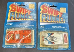 Lote de 2 coches de juguete fundidos a presión Swift Runner Faie de colección escala 1/60 - Imagen 1 de 5