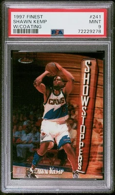 1997 TOPPS FINEST W/COATING #241 SHAWN KEMP PSA 9 - Image 1 of 2