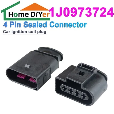 1J0 973 724 - 4 Pin Sealed Connector - 1J0973724 Car ignition coil plug - Image 1 of 4