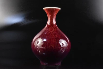 F5575: XF Jarrón de flores chino esmalte de cinabrio forma Ikebana, automático Foto 1 de 4