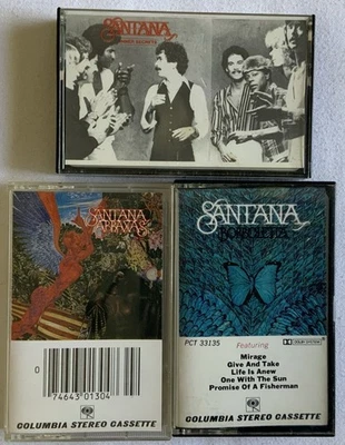 Santana 3 Cassettes Lot Abraxas, Inner Secrets, Borboletta Latin American Rock - Image 1 of 4