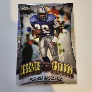 2024 Topps Chrome Legends of the Gridiron Barry Sanders #LOG-18 Lazer Refractor - Picture 1 of 2