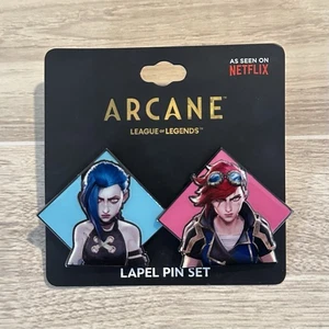 Juego de 2 prendedores de solapa BioWorld LOL Arcane Jinx & Vi - Imagen 1 de 2