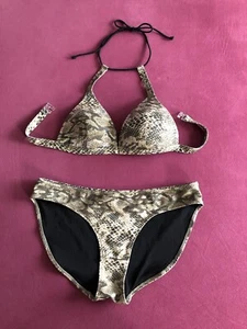 Damen Bikini Set 🐍 44/46 Gina Benotti, Neu Reptil, Schlangen Print Braun Beige - Bild 1 von 3