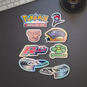 Pokemon Binder Stickers - WOTC Base Sets - Inc Set Symbol - You Choose - Afbeelding 1 van 20