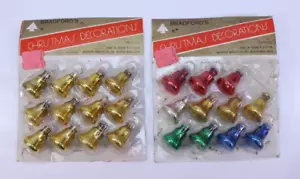 De Colección Bradford's Decoraciones de Navidad Campana Adornos Dorado Rojo Verde Azul Lote 23 - Imagen 1 de 5