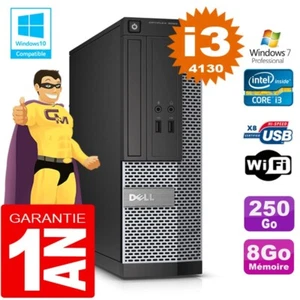 PC DELL 3020 SFF Core I3-4130 RAM 8Go Scheibe 250 GB Dvd-Brenner Wifi W7 - Bild 1 von 3