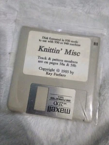 knittin' Misc floppy disc Track and patterns numbers-Used Software - Picture 1 of 2