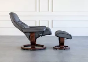 EKORNES STRESSLESS 1237015 SUNRISE MEDIUM CLASSIC BASE ARMCHAIR WITH OTTOMAN - Picture 1 of 1