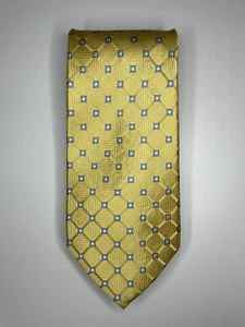 U.S. POLO ASSN. Tie / Gold Blue Geometric / 100% Silk / L-57in & W-3.5in - Picture 1 of 4