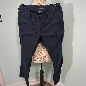 5.11 Tactical Pants Women 12 Ladies Blue Navy Cargo Combat Casual Ripstop Police - Picture 1 of 5