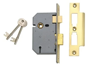 UNION - 2277 3 Lever Mortice Sashlock Satin Chrome 77.5mm 3in Box - Picture 1 of 1