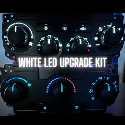 2005-2010 Jeep Grand Cherokee Commander HVAC Climate White LED Upgrade Kit - Image 1 of 4