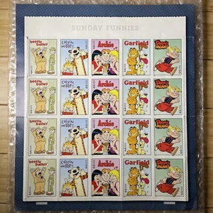 Scott #4471a (4467-71) Sunday Funnies (Calvin & Hobbes) Sheet of 20 Stamps 2009 - Picture 1 of 7