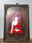 36cm Exquisite rosewood wood hand inlay shell Medicine buddha hanging Plaques