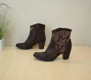 ! schöne Tamaris Stiefeletten Gr. 42 Echtleder mit Stern - Bild 1 von 2
