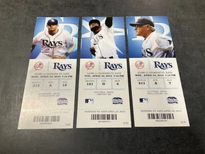 Tampa Bay Rays 2013 Ticket Stub 22.04.13-24.04.13 vs Yankees - Bild 1 von 3