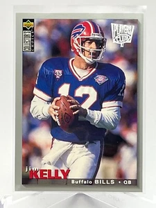 1995 Upper Deck Collector's Choice NFL Card #135 Jim Kelly #12 QB *Players Club* - Picture 1 of 2