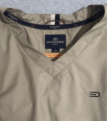 Dockers Golf Rain wind Jacket Men's L Stain Defender series Fleece Lined chest L - Image 1 of 4
