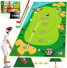 Chipping Golf Toy Game with 2 Clubs, Indoor Outdoor Games for Kids Adults and Fa