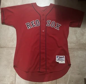 2004 (WS YEAR) GAME WORN LYNN JONES BOSTON RED SOX ALTERNATE RED JERSEY 48 - Picture 1 of 14