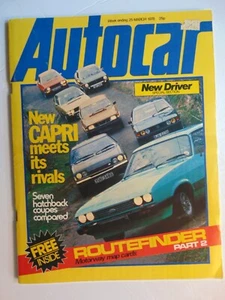 AUTOCAR MAGAZINE March 25 1978 Routefinder Map cards - Foto 1 di 1