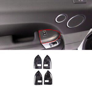 100% Forged Fiber Door Child Lock Button Frame Trim For Range Rover Sport 14-18