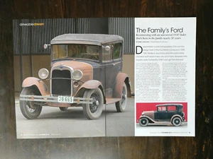 Ford Tudor 1930 artículo a color original de 4 páginas - Imagen 1 de 2