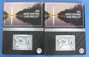 2020 thru 2023 Run of 4 Government Issued Silver Proof Sets including Quarters - Picture 1 of 5