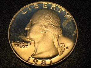 1981-S, 1883-S, 1985-S & 1986-S PROOF Washington Head Quarters You Get 4 Coins - Picture 1 of 8