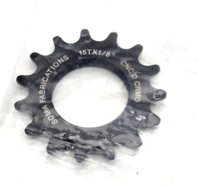 Soma Track Cog - Black 15T 1/8" Sprocket for Fixed Gear Single Speed Bicycle - Image 1 of 2