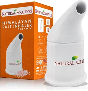 Keramik Salz Inhalator mit 2 Himalaya Rosa Salz Nachfüllpackungen, reinigt die Atemwege  - Bild 1 von 12