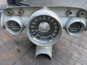 1957 57 CHEVY Instrument Panel Dash Speedometer Fuel Temp Gauge Cluster Bezel GM - Picture 1 of 13