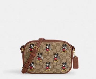 NWT Disney X Coach Mini Jamie Bag In Signature Jacquard With Mickey Mouse Print - Image 1 of 4