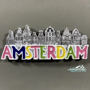 Amsterdam Holland Niederlande Tourist Souvenir Harz Kühlschrank Kühlschrankmagnet - Bild 1 von 4