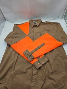 Columbia Herren Jagd Schieß Hemd hellbraun neon orange Langarm Workwear Gr. L - Bild 1 von 6