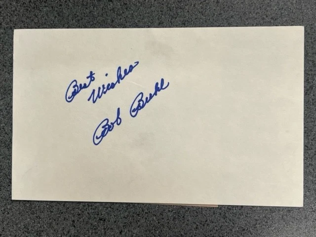 BOB BUHL (1953) 亲笔签名 3x5 索引卡 MLB 保证通过 — 第 1/1 张图片