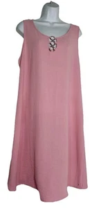 Fig & Olive Pink Tank Dress Shift Knee Length 1X No Tags see Measurements Casual - Picture 1 of 9