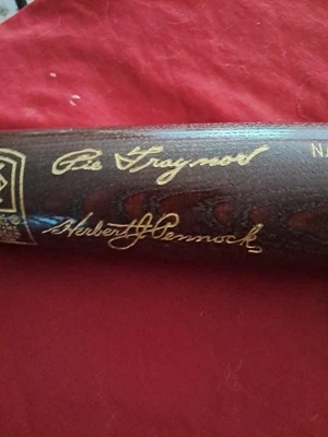 HALL of FAME Induction BAT 1948 Pie Traynor & Herb Pennock # 145/500 - Image 1 of 3