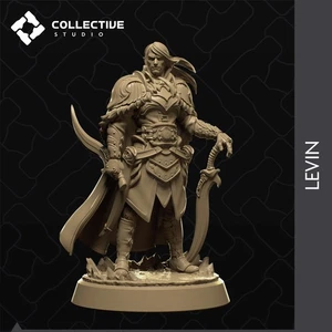 Levin, Elf Drow Fighter Ranger | Mini figura para juegos de mesa o exhibición | Coleccion - Imagen 1 de 10