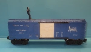 CB41 Postwar Lionel No. 3424 Wabash Operating Boxcar - O Gauge - Picture 1 of 5